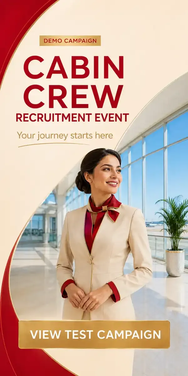 Article sidebar bannières sponsorisées pour compagnies aériennes: Emirates Cabin Crew Open Day, Etihad Recruitment Event, Qatar Airways recruitment event, SWISS hôtesse de l'air recrutement et easyJet cabin crew recrutement.